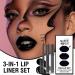 3Pcs Matte Black Liquid Lipstick Lipstick Makeup Set Lip Liner Set Long Lasting Lip Gloss Set Waterproof Non-stick Matte and Velvety - Buy Online on GoSupps.com