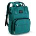 KiddyCare-backpack/wrap backpack with 15 pockets hard-wearing baby wrap pocket high quality with isotherm bottle compartment maternity bag green unit size