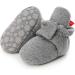 LACOFIA Baby Anti-Slip Soft Sole Slipper Booties | Dark Gray | 0-6 Months - Buy Online on GoSupps.com