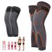 COLORCASA  2 Pairs  Tourmaline Acupressure Self-Heating Knee Sleeves  Mugwort Acupressure Shaping Knee Pads  Wormwood Self-Heating Knee Pads for Men and Women (2XL  Black+Orange) 2XL Black+Orange