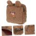 Healifty Plush Aunt Towel Bag Purse for Girls | Zip Around Mini Coin Pouch | Menstrual Pad Bag | Brown 13.5X13.5CM - Buy Online on GoSupps.com