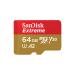 SanDisk 64GB Extreme microSDXC UHS-I Memory Card with Adapter - Up to 170MB/s, C10, U3, V30, 4K, 5K, A2, Micro SD Card - SDSQXAH-064G-GN6MA 64GB Memory Card Only