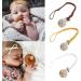 Lisanl Leather Pacifier Chain for Babies | White Pacifier Holder | Stylish & Durable | International Shipping Available - Buy Online on GoSupps.com