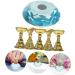Healeved 1 Set Manicure Practice Base Nail Tips Practice Holders Nail Crystal Holder Nail Art Holder Fake Nail Stand Nail Display Stand Nail Art Stand Crystal Glass with Electroplating Clay 4x4cm As Shown 1 - Buy Online on GoSupps.com
