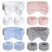 hoyuwak 12Pcs Headbands Wristbands Set for Washing Face Knotted Spa Head Bands Wrist Towels Skincare Hair Bands Arm Bands for Womens Girls Makeup Facial Bath(White Pink Blue Gray) white pink blue gray
