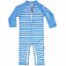 weVSwe Baby Toddler Boy Swimsuit UPF 50+ Sun Protection Rash Guard Swimwear with Crotch Zipper 0-3 Years 6-12 Months Blue Stripes
