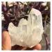 Natural Crystal Rough Beautiful White Flame Aura Quartz Crystal Cluster Specimen