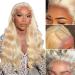 QAVA 613 Blonde Human Hair Wig 180% Density 22 Inch Body Wave HD Lace Front Wigs Human Hair Pre Plucked For Women Brazilian Virgian Hair 13X4 Frontal Wigs Human Hair With Baby Hair Can be Dyed 22 Inch 613 Body Wave Wig