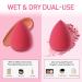 5 Pcs Latex-Free Makeup Sponge Set with Holder - Wet & Dry Beauty Blenders for Foundation & Powder - Buy Online on GoSupps.com