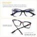 Areyeth Oversized Square Reading Glasses for Women - Blue Light Blocking Flexible Spring Hinge Multicolor & Black (1.0) - International Shipping Available - Buy Online on GoSupps.com