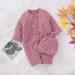 DovFanny Baby Romper Suit | Knit Long Sleeve Jumpsuit with Hat | 6-12 Months | Pink - Buy Online on GoSupps.com