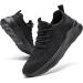 Langfeuu Women's Sneakers - Lightweight Breathable Sports & Running Shoes - Outdoor Tennis & Walking Shoes - Slip-Resistant Black - Size 40 EU - Buy Online on GoSupps.com