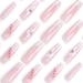 Long French Tip Press on Nails Silver Edge Sparkling Pink Flower Gradient Rhinestones False Nail Armor Press On Nails with Nail Tips press on nails Acrylic False Nails Cute Artificial Nails - Buy Online on GoSupps.com