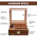 CIGARLOONG Cigar Humidor for 35-60 Cigars Large Capacity Brown Desktop Cedar Cigar Storage Box with Humidifier and Hygrometer (Large Size) - Buy Online on GoSupps.com