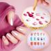 WLLHYF Nail Art Palette - Irregular Makeup Plate & Gold Edge Holder for Beauty Nail Art | Mixed Color Resin Painting Tool - Ideal for Hand-Painted Toning in True Pink - Buy Online on GoSupps.com