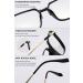 Shop Lanomi Fashion Reading Glasses - Blue Light Filter for Women & Men | Irregular Rectangular Design +0 to +4.0 Strength - Buy Online on GoSupps.com