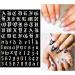 Letter Nail Art Stickers Number Nail Decals Nail Art Supplies Old English Alphabet Nail Sticker Designs Holographic English Font Letters Stickers for Acrylic Nails Decorations (8 Sheets) A2 - Buy Online on GoSupps.com