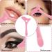 Jeffdad 4-Piece Reusable Silicone Eyeliner Template Set - Pink | Multifunctional Makeup Tool for Beginners and Professionals - Buy Online on GoSupps.com