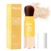 Mineral Sunscreen Setting Powder SPF 35 Translucent Setting Brush Powder for Face Long Lasting Oil Control Matte Loose Powder Lightweight Breathable (02# Medium)