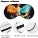Phoenix Bird Sleep Eye Mask & Blindfold - Elastic Strap for Men & Women, Ideal for Sleep, Travel & Nap - Buy Online on GoSupps.com
