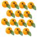 TOPBATHY 50pcs Simulated Mini Sugar Orange Ornament with Leaves Desktop Fake Fruit Decor Scene Adornment Birthday Decoration for Girl False Orange Decor Toddler Plastic Household