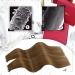 Moresoo 16 Inch Chestnut Brown Tape in Human Hair Extensions, 20 Pieces/50g - #8 Brown Real Hair Extensions - Buy Online on GoSupps.com