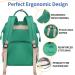 Pomelo Best Baby Diaper Backpack - Macaron Style Waterproof Changing Pad Large Capacity Travel Bag in Emerald - Buy Online on GoSupps.com
