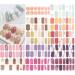 NAILDOKI Nail Stickers 12 Sheets x 14 Pieces Full Wraps Nail Polish Strips, Self-Adhesive Gel Nail Art Decals for Women Girls Us21h-12-10