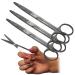 3 x qualicare nurses stainless steel first aid medical blunt/blunt scissors