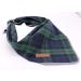 Unique Style Paws Washable Cotton Dog Neck Triangle - Green Plaid - Ideal for Small & Large Dogs & Cats - 1 Pack - Buy Online on GoSupps.com