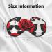 Red Rose Print Double-Sided Eye Mask | Soft Light Blocking for Enhanced Sleep Quality - Shop Internationally - Buy Online on GoSupps.com