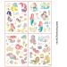 Kids Glitter Mermaid Temporary Tattoos - Waterproof & Long Lasting Body Art Stickers for Girls Birthday Party - 18 Sheet Set - Buy Online on GoSupps.com