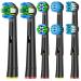 Qtitu 8 pieces compatible with oral b Electric toothbrush sensitive precision raft efficient toothbrush attachment essays 8er black