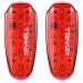 USB Rechargeable LED Safety Lights (2 Pack) - Clip on Strobe Running Lights for Runners, Joggers,Walkers,Kids,Dogs,Bike Tail Lights - High Visibility Accessories for Reflective Gear Red