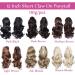 Long Short Claw Ponytail Hair Extension - 18 Inch Curly Natural Black Hairpiece - Buy Online on GoSupps.com