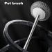Scourer with Long Handle - Flexible Stainless Steel Pot Scourer with Hanger Uitility Gadgets for Non-Stick Pans Iron Pots Bowl Dishwashing Sink Dyog - Buy Online on GoSupps.com