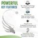 Richolyn Acupressure Earrings for Weight Reduction - Non-Penetrating Magnetic Angel Wings Sohrings - Buy Online on GoSupps.com