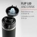 GSI Outdoors Microlite FLIP 500 Black Thermos Flask - Unisex Lightweight Durable - Ideal for Travel & Adventure - Buy Online on GoSupps.com