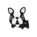 Loulou Lollipop Silicone Teether and Holder Clip Bundle Set - Boston Terrier/Sweetheart Multi - Buy Online on GoSupps.com