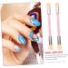 Mikinona Gradient Painting Eyeshadow Nail Kit | 4pcs Dual Brush Manicure Set with Rhinestone Pen Builder | Makeup Sponge, Round Tools Included | Pink | 16X2X2CMx2pcs - Buy Online on GoSupps.com