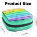 Menstruation Pad Bag with Zipper - Women's Tampon & Napkin Organizer - Rainbow Streaked Design Perfect for Women & Girls - Buy Online on GoSupps.com