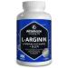 L-arginine capsules high dose 360 capsules with vital formula B6 B12 folic acid selenium and piperine for 3 months pre workout nutritional supplement without unnecessary additives made in germany
