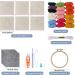 Longan Craft Punch Needle Coaster Kit - 21 Pcs DIY Kit for Adults Beginners | 6 Patterns, Tufted Rug Pads, Adhesive Felt, Embroidery Hoop, Instruction - Easy Punch Needle Coasters - Buy Online on GoSupps.com