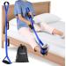 39 Inch Leg Lifter Strap with Padded Handgrips - Hip & Knee Replacement Recovery Kit - Mobility Aid Tool for Bed, Car, Wheelchair - Blue - Buy Online on GoSupps.com