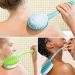 Blue Plastic Bath Brush with Long Handle - Exfoliating Back, Body, and Feet Scrubber - Buy Online on GoSupps.com