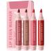 Lip Stain Marker Pen Set-4 Colors Hydrating Lip Stain Liquid Lip Liner Pencil Kit Matte Color Look Longlasting Waterproof Smudgeproof Natural Finish Precise Chisel Tip Smooth Makeup Gift for Women 4Pcs#