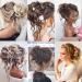 PrinFantasy Messy Hair Bun Chignon Synthetic Extension - Wavy Donut Updo Scrunchy Curly Hairpiece (GBFQ010) - One Size - Buy Online on GoSupps.com