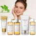 Centella Skincare Set for Women & Teens with Toner Ampoule Soothing Cream Cleansing Oil Ampoule Foam - Travel Basic Skincare Trial Mini Kit Gift Box Holiday Korean Skin Care Set