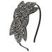 DiscoBall women hair ripe 1920s gatsby costume 20s headband with sequins pearl flower leaf flashy retro vintage flapper hair band headband silver