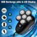 Sakioo Electric Head Shaver for Bald Men - 6 in 1 Waterproof Cordless Razor with LED Display - Ultimate Bald Head Care Kit - Buy Online on GoSupps.com